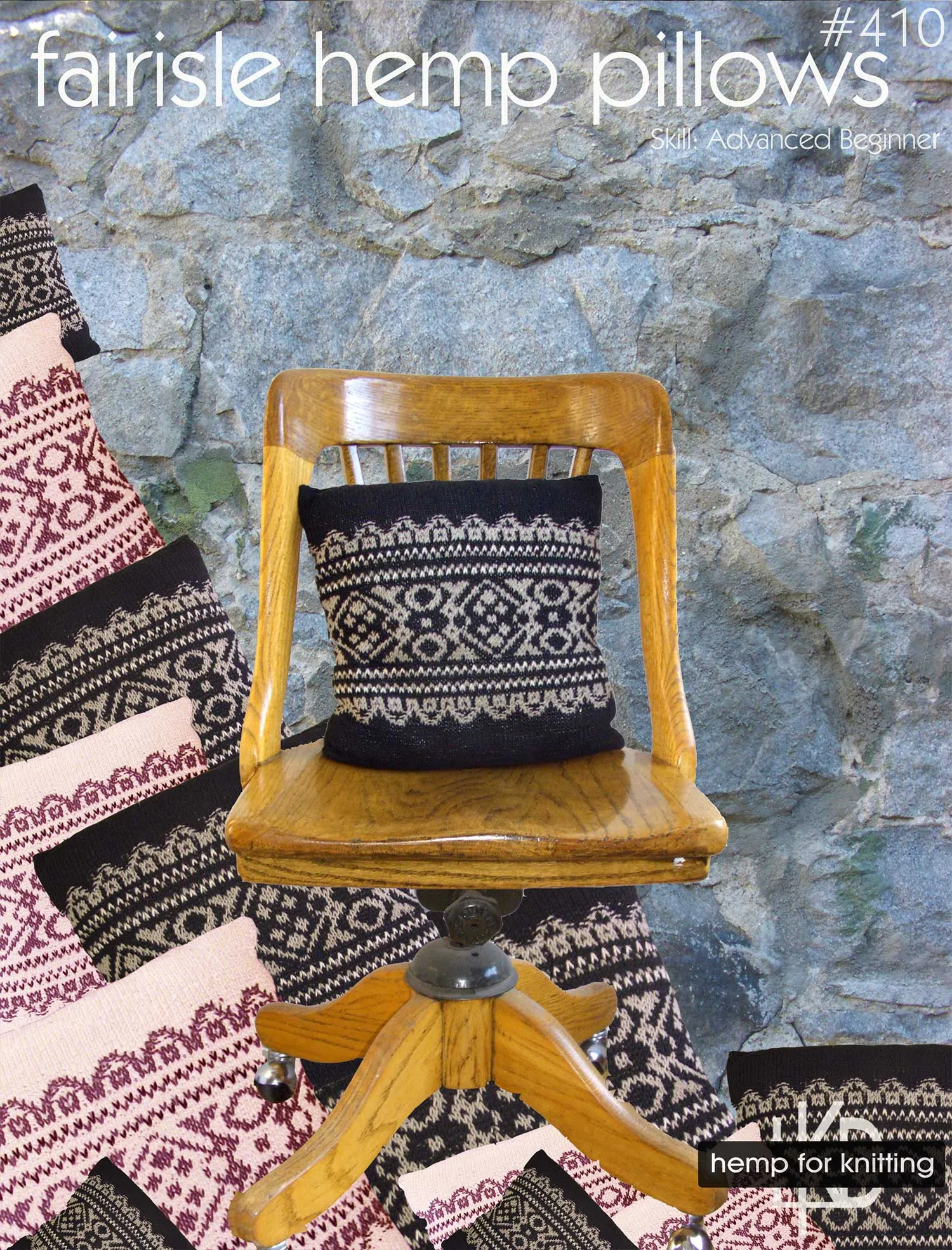 #410 Fair Isle Hemp Pillows