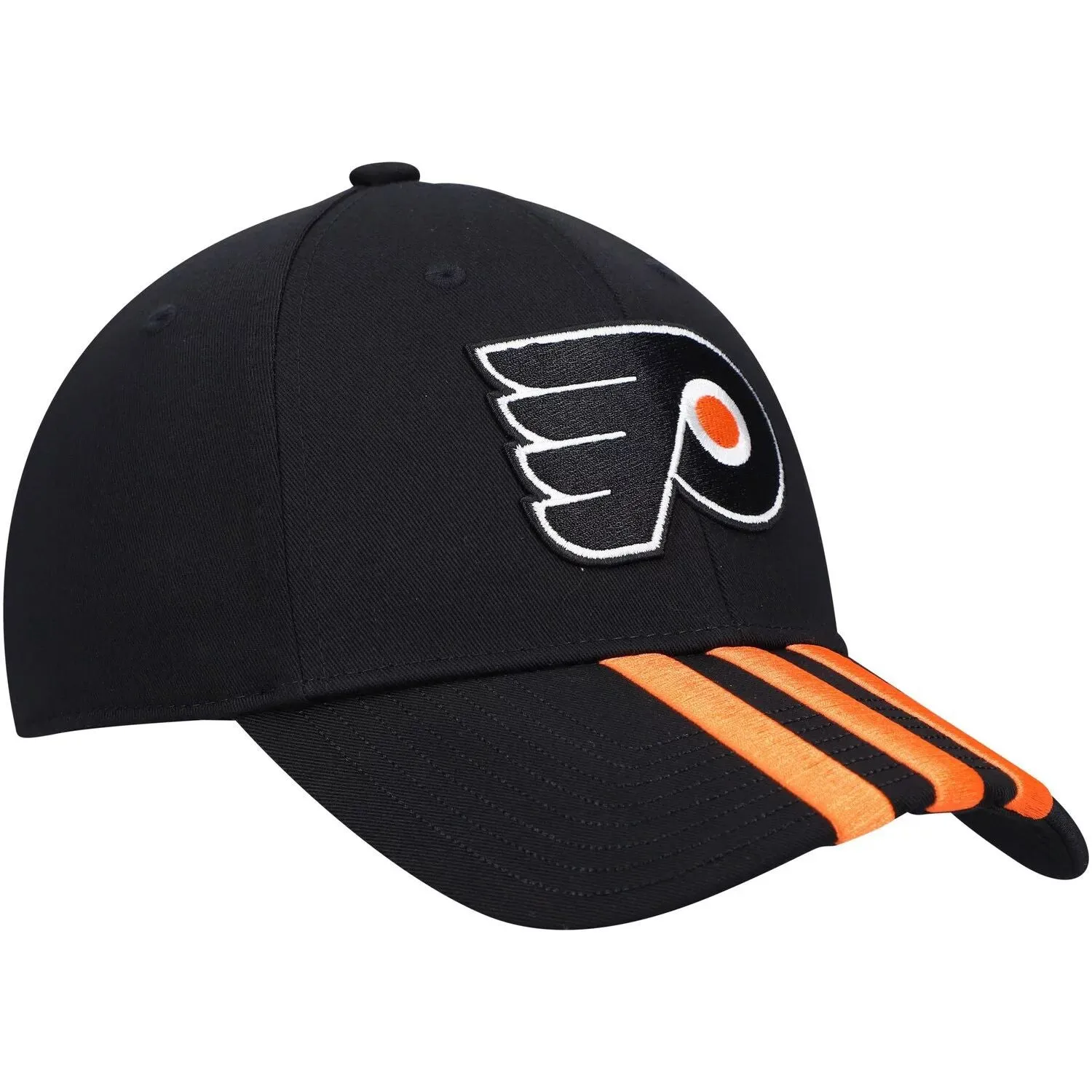 adidas Philadelphia Flyers Men's Black Adjustable Locker Room Three Stripes Cap