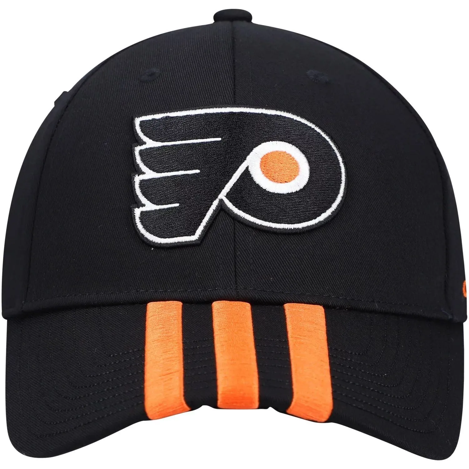 adidas Philadelphia Flyers Men's Black Adjustable Locker Room Three Stripes Cap