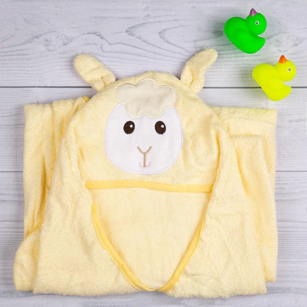 Animal Print Yellow Animal Hooded Towel