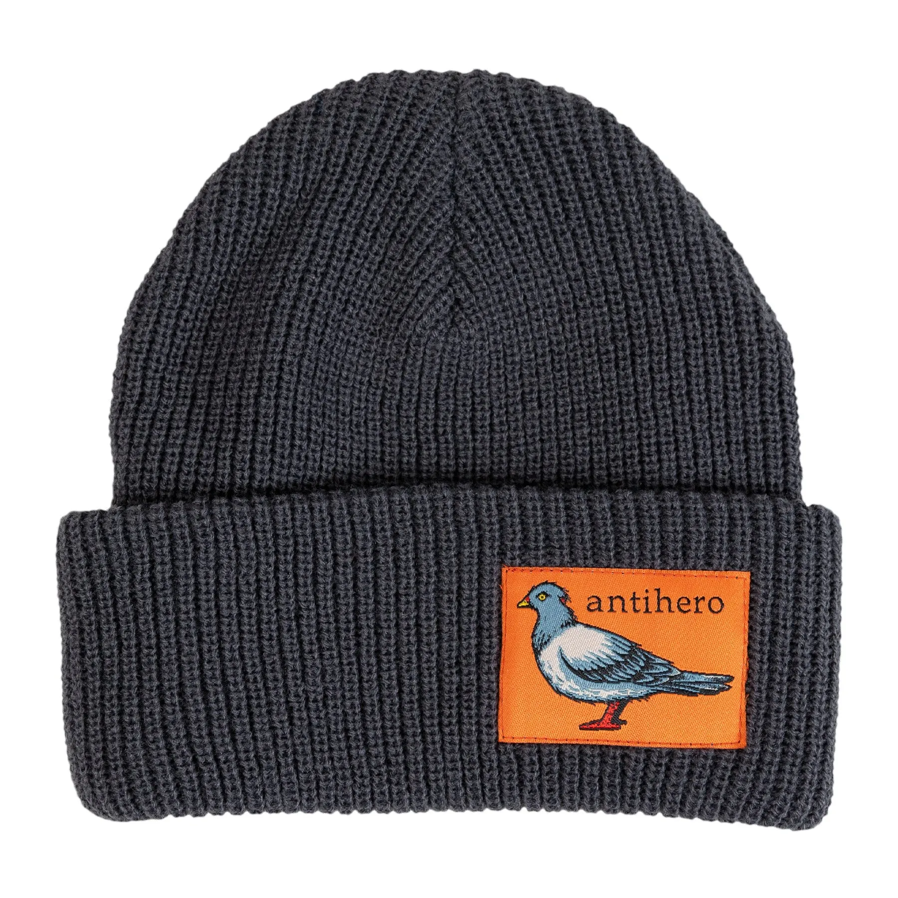 ANTIHERO LIL PIGEON CUFF BEANIE CHARCOAL