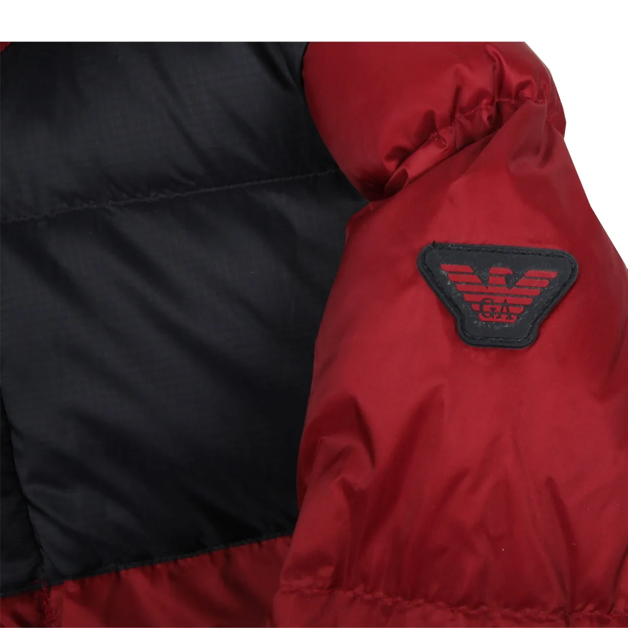 Armani Junior Red Down Nylon Jacket