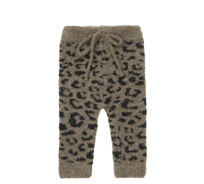 Baby Animal Print Brown Knit Leggings