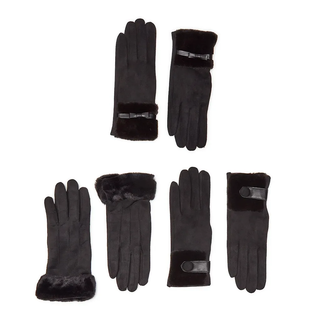 Back in Black Super Soft Micro Suede Gloves