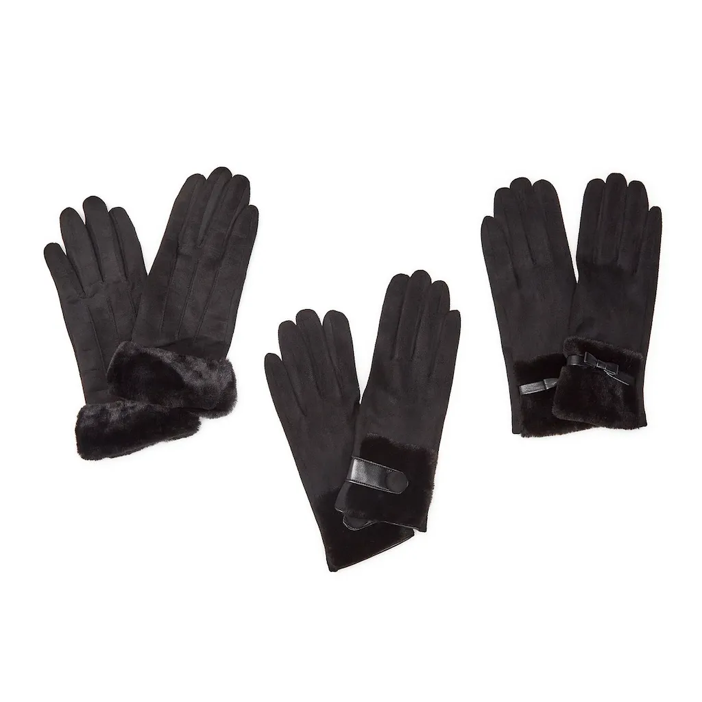 Back in Black Super Soft Micro Suede Gloves