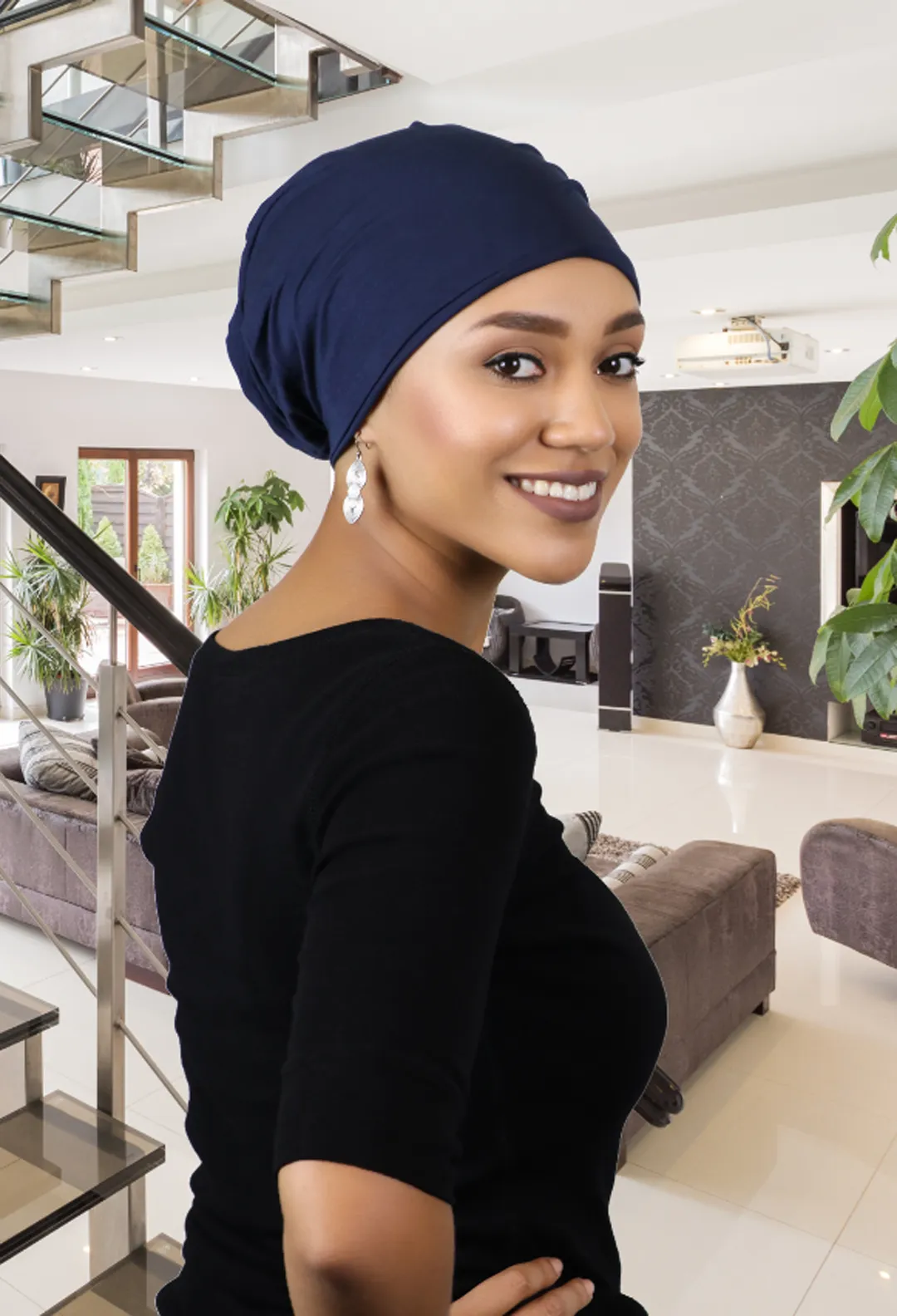 Bamboo Slouchy Beanie Turban Hat Chemo Headwear 50  UPF Sun Protection