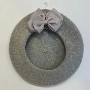 Beret with Bow - Flannel