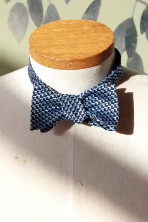 Blue Check Bowtie