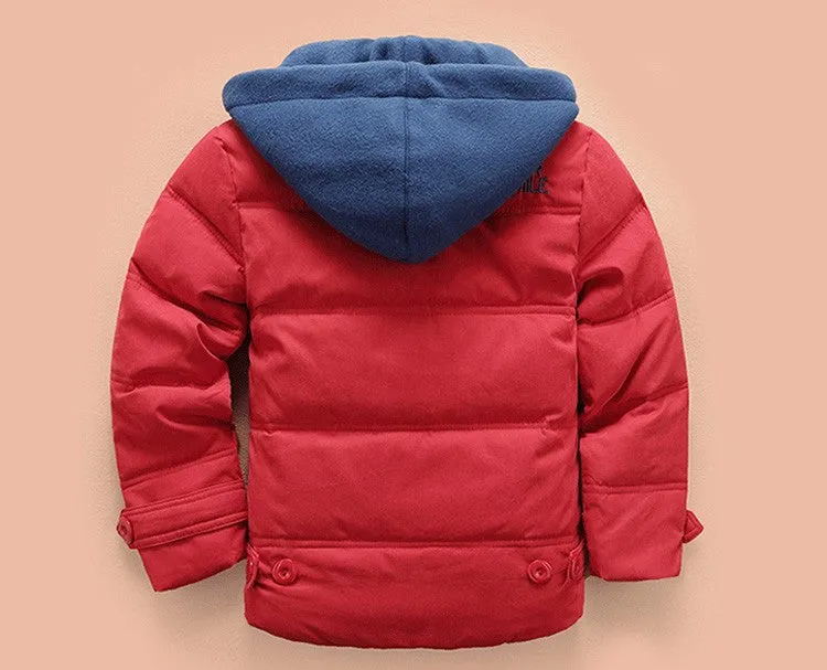 Boys Casual Warm Hooded Puffer Jacket