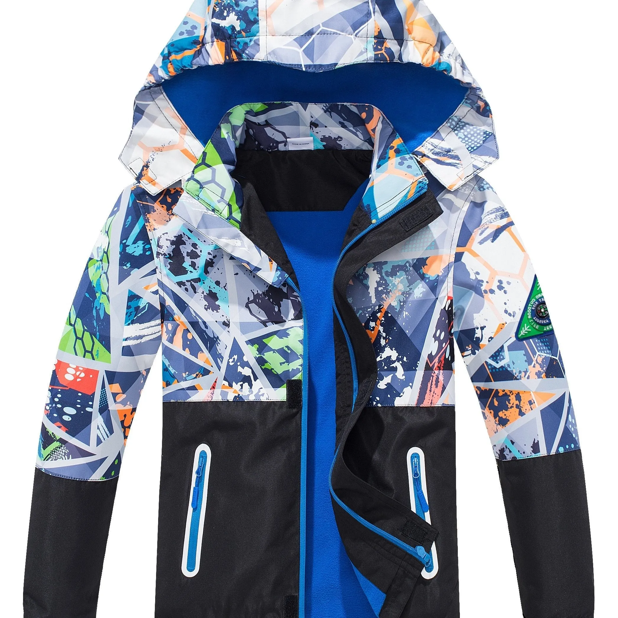 Boys' Starsky Rain Jacket - Waterproof & Fleece-Lined