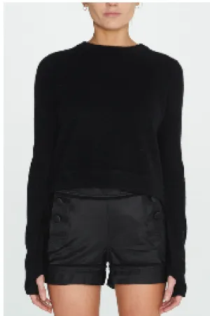 Brazeau Tricot Cashmere All Thumbs Sweater in Black