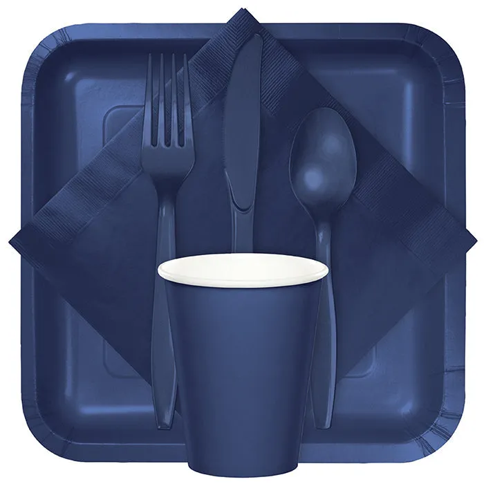 Bulk Navy Blue Beverage Napkins 3 ply (500 per Case)