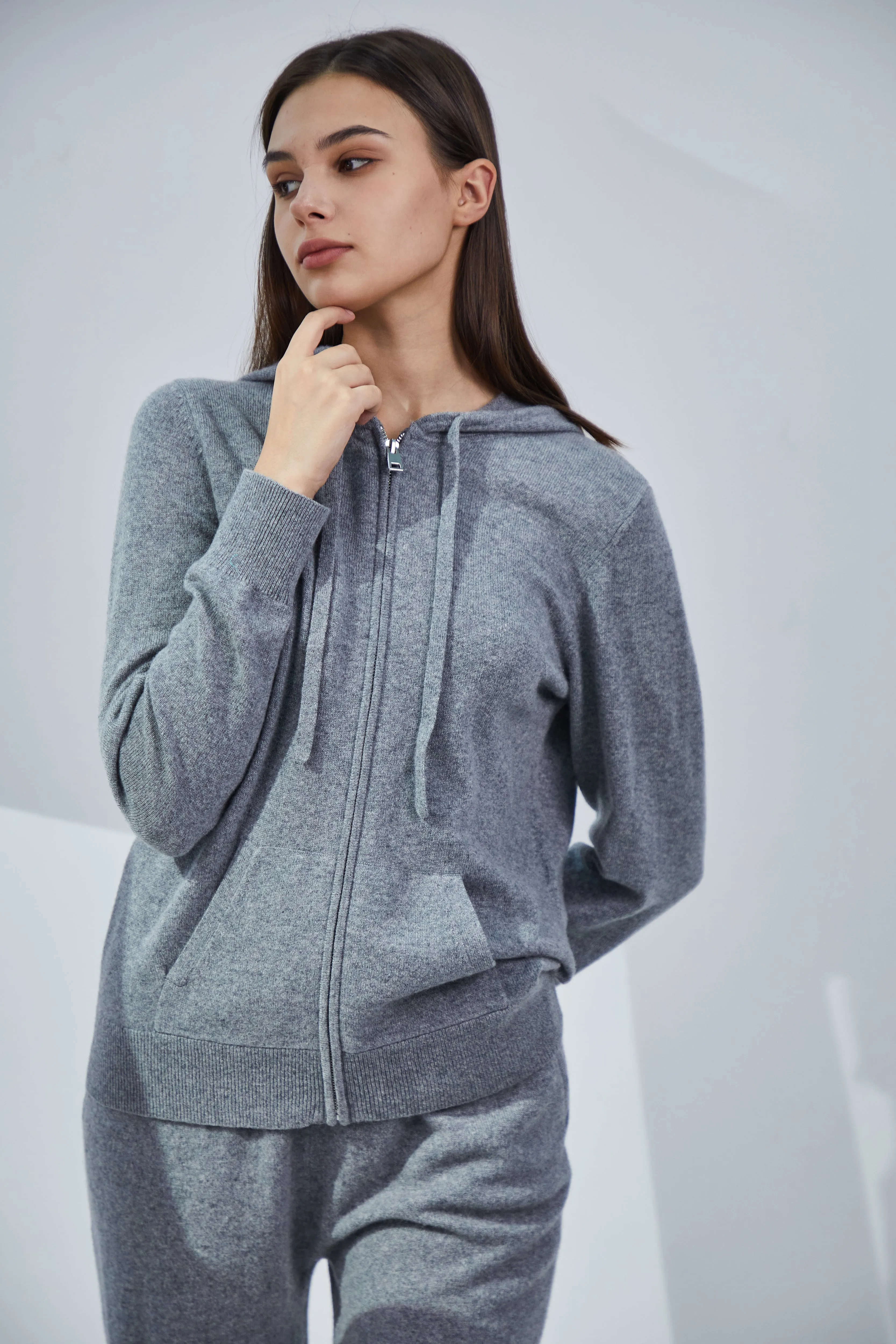 Cashmere Full-Zip Hoodie