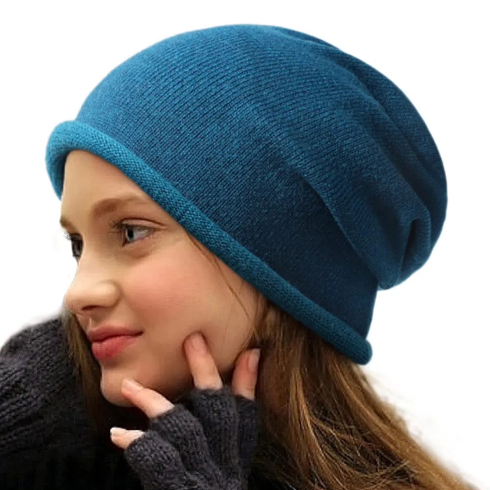 Cashmere Knitted Slouchy Beanie