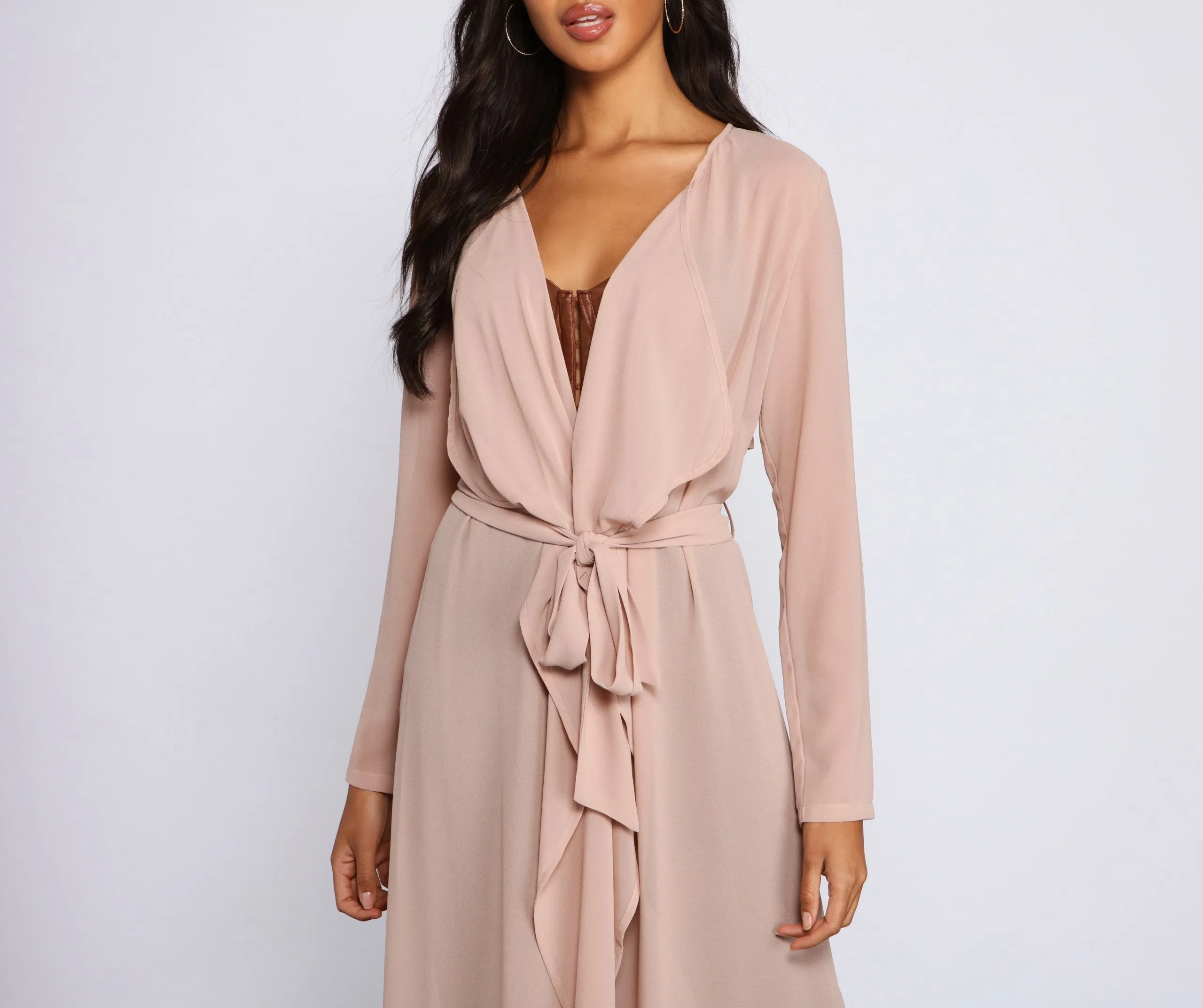 Chic Staple Chiffon Trench