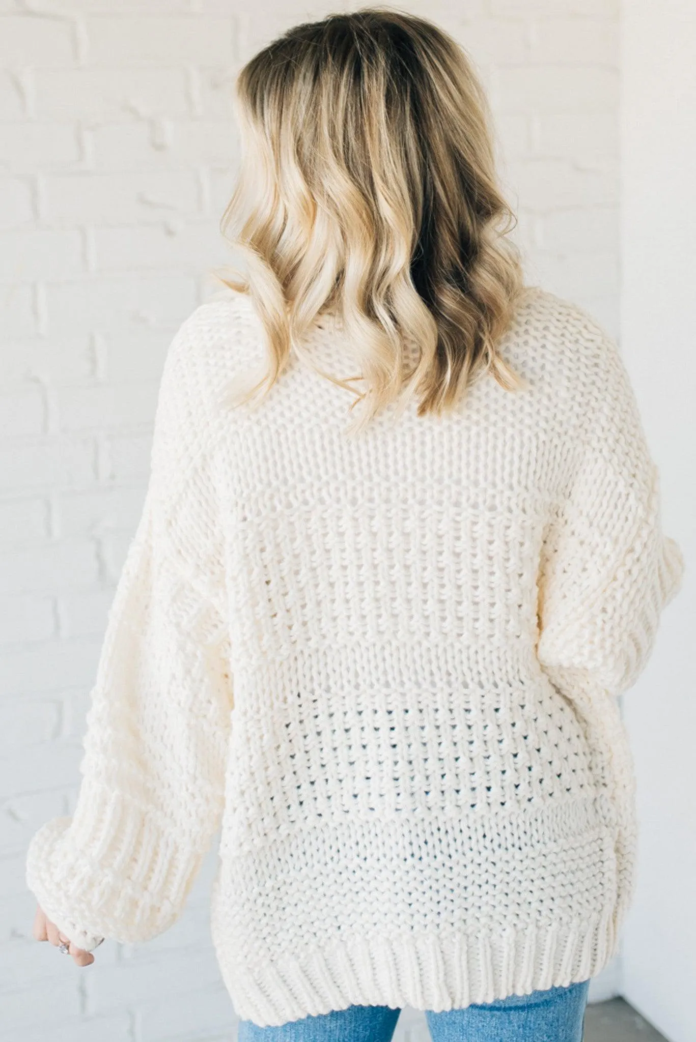 Chunky Mix Weave Cardigan