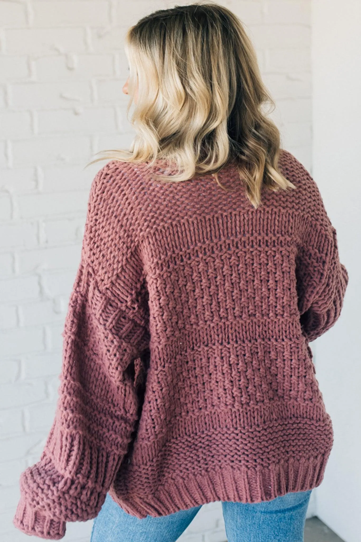 Chunky Mix Weave Cardigan