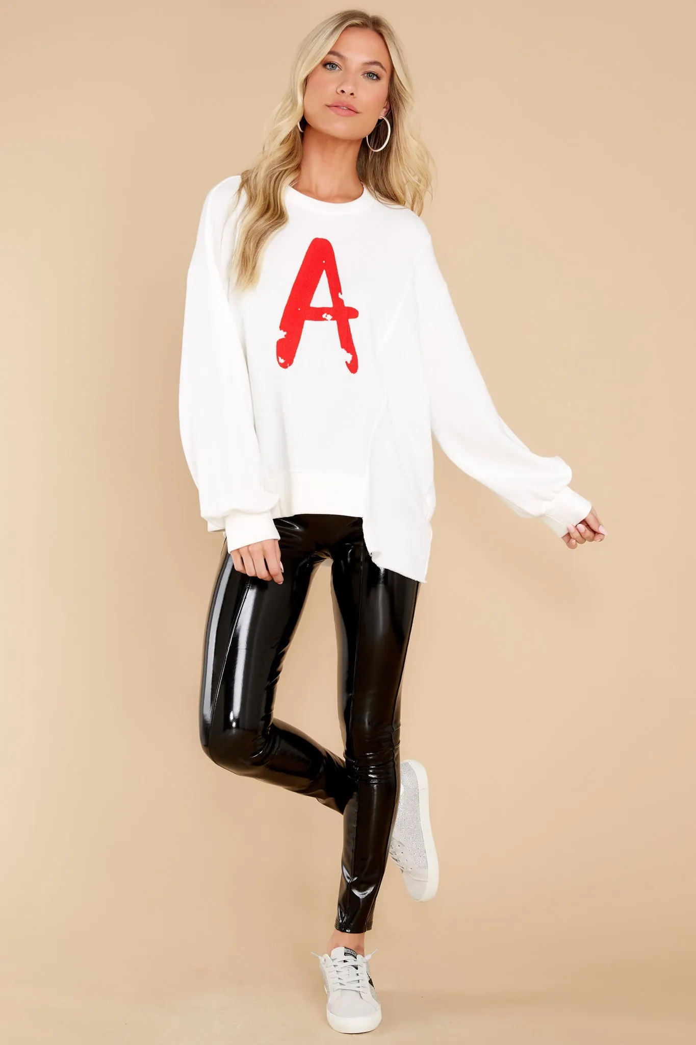 Classic Black Faux Patent Leather Leggings