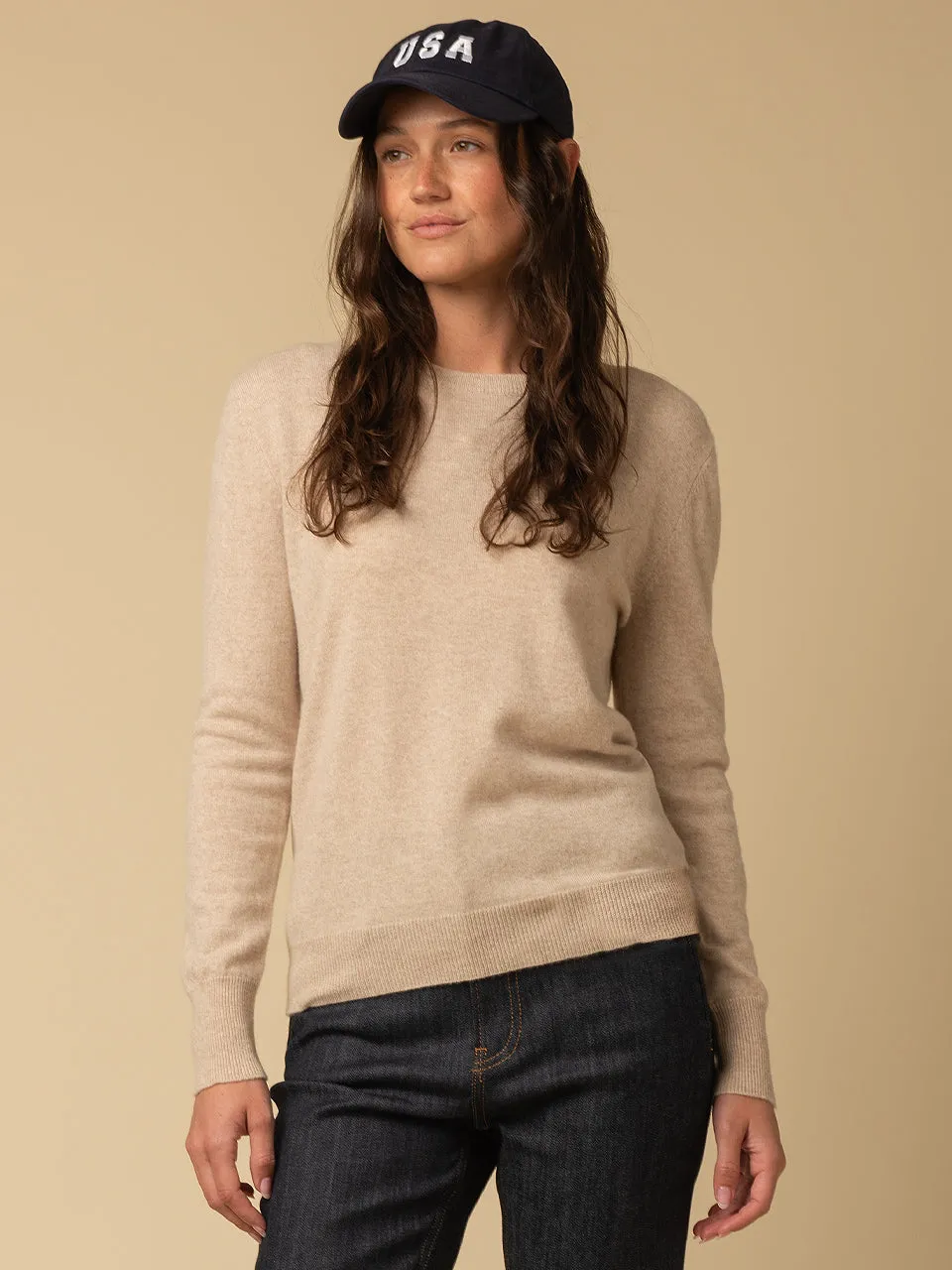 Classic Crew Neck Sweater_Oatmeal