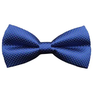 Classy Men Blue Silver Deluxe Pre-Tied Bow Tie