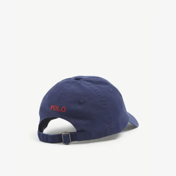 Cotton cap with embroidered Polo Ralph Lauren logo, newport navy color