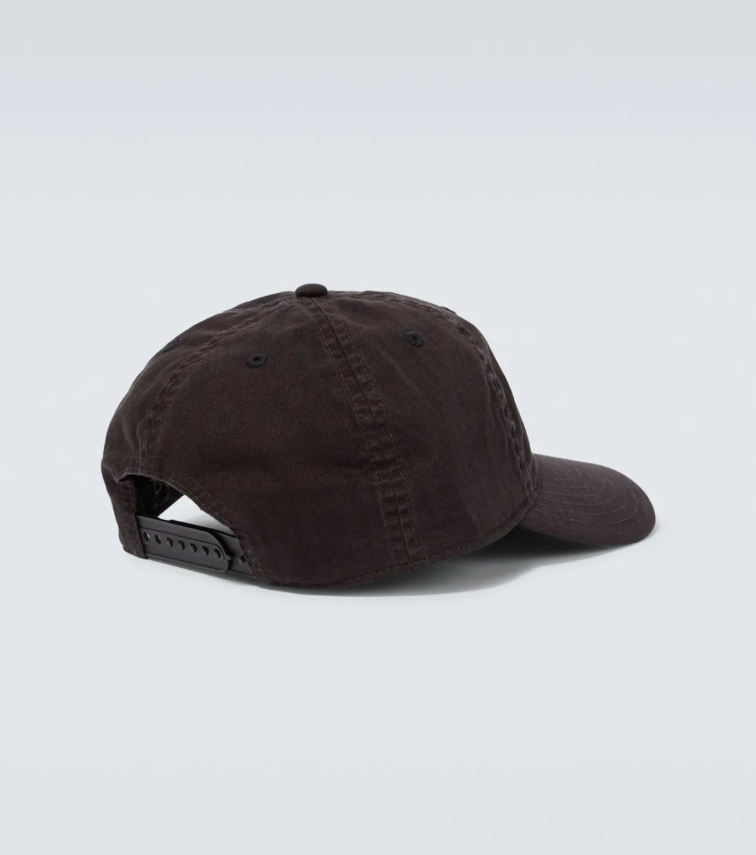 Cotton twill baseball cap with Rrl patch, black