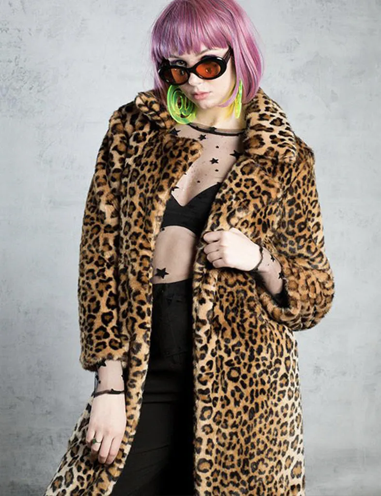 CRUELLA DEVILLE FAUX LEOPARD MAXI COAT ✰ MADE 4 U ✰