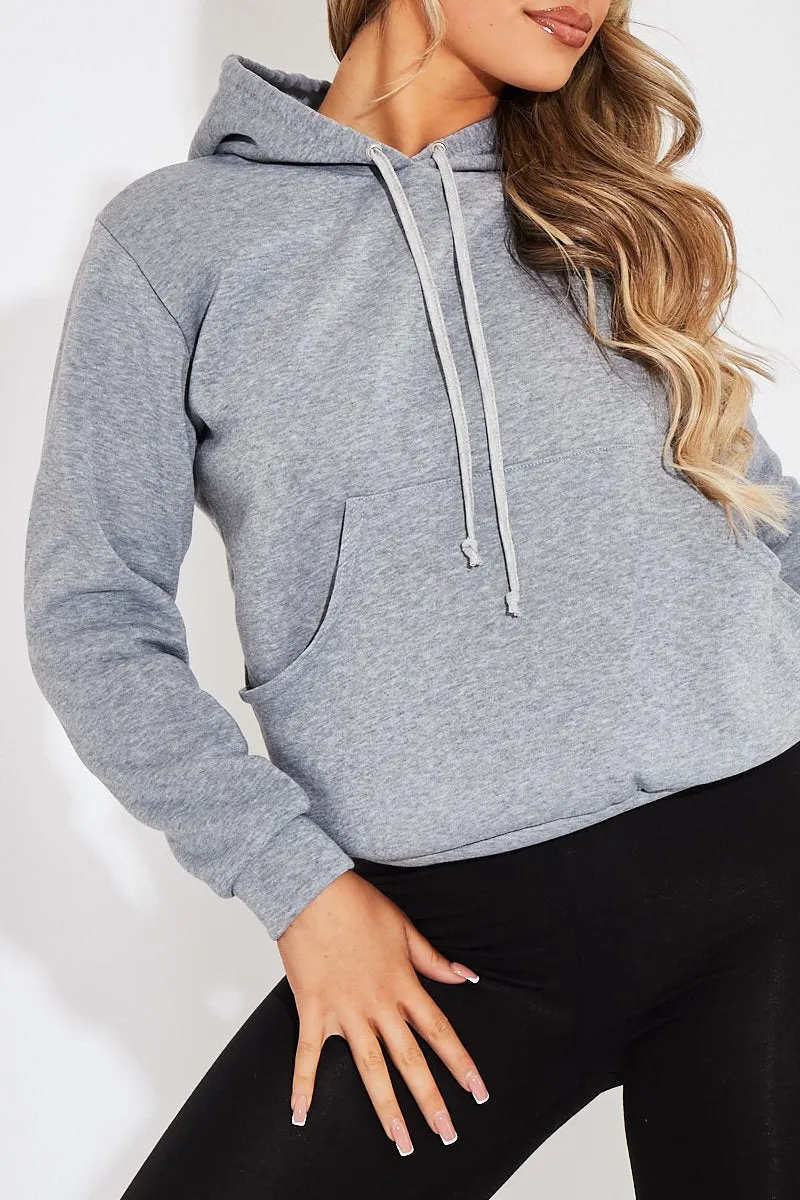 Dark Grey Soft Fleece Hoodie - Maia