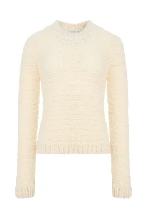 Durand Knit Sweater in Ivory Welfat Cashmere