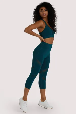 Eco Teal Crop Legging