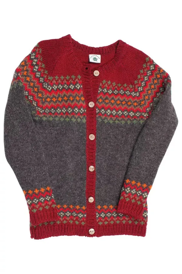 Elgin Cardigan - Burgandy