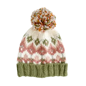 Fairisle Knit Hat, Pastel