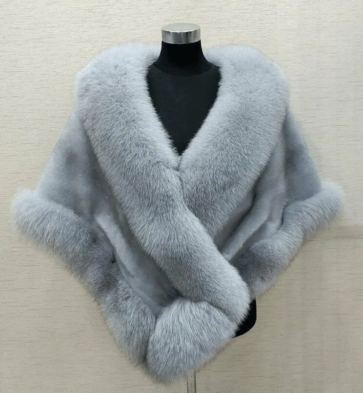 Faux Fur Wraps Winter Wedding Coat Warm Shawls Shrug