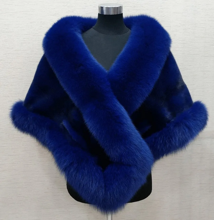 Faux Fur Wraps Winter Wedding Coat Warm Shawls Shrug