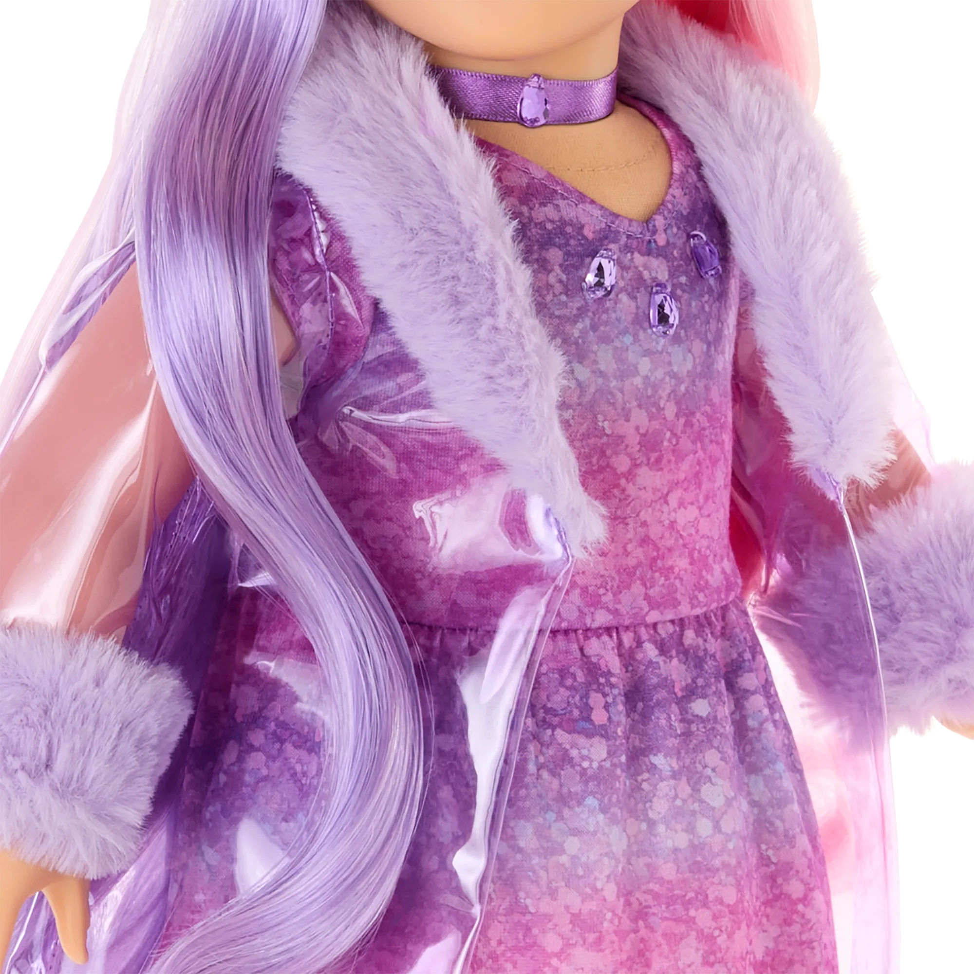 February Amazing Amethyst Outfit for 18-inch Dolls