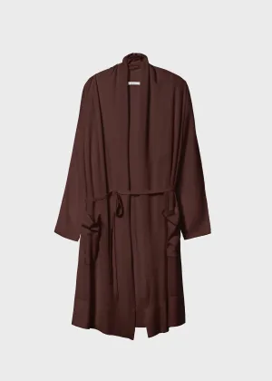 Fine Cashmere Robe - Chocolate