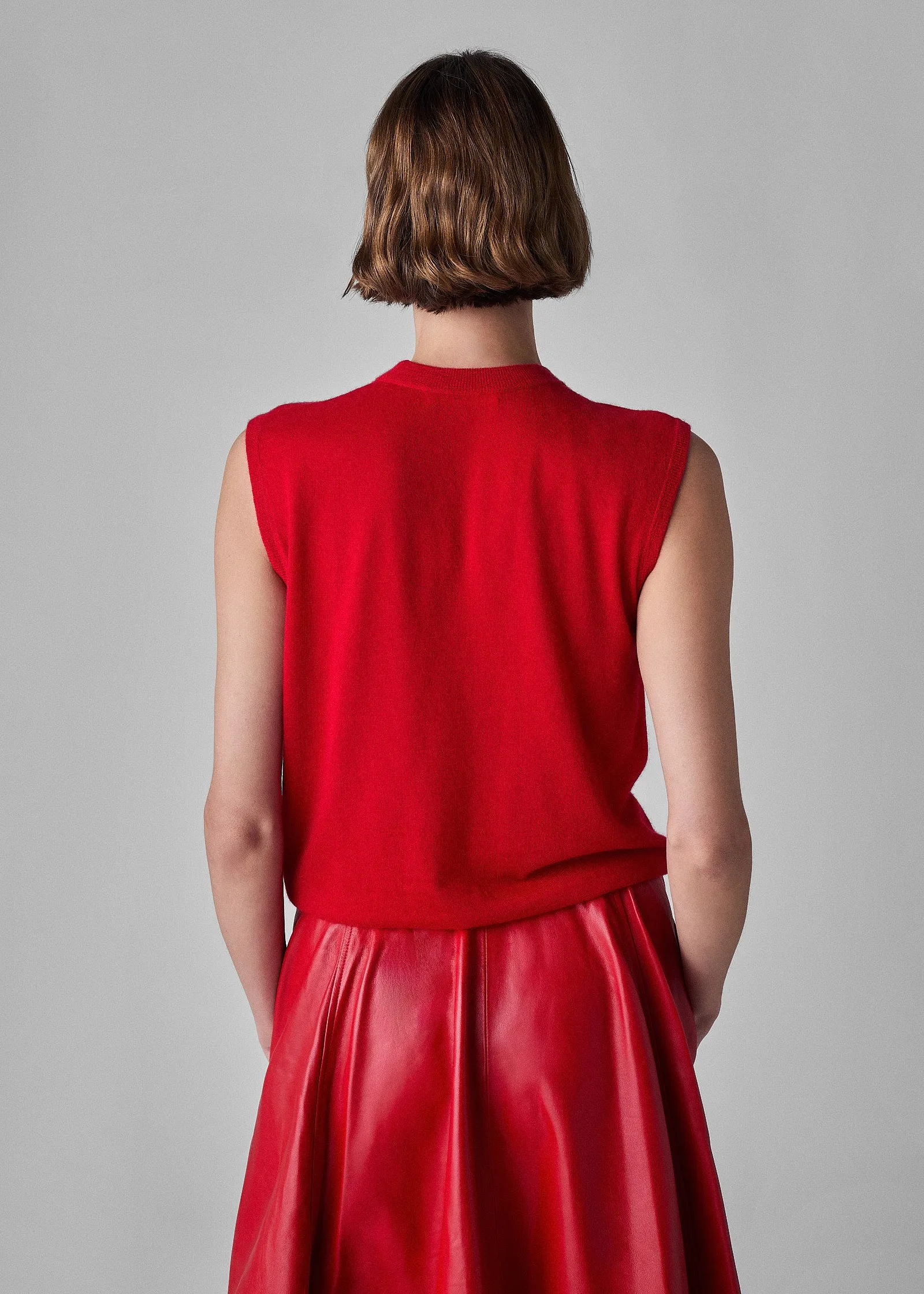 Fine Cashmere Shell - Red