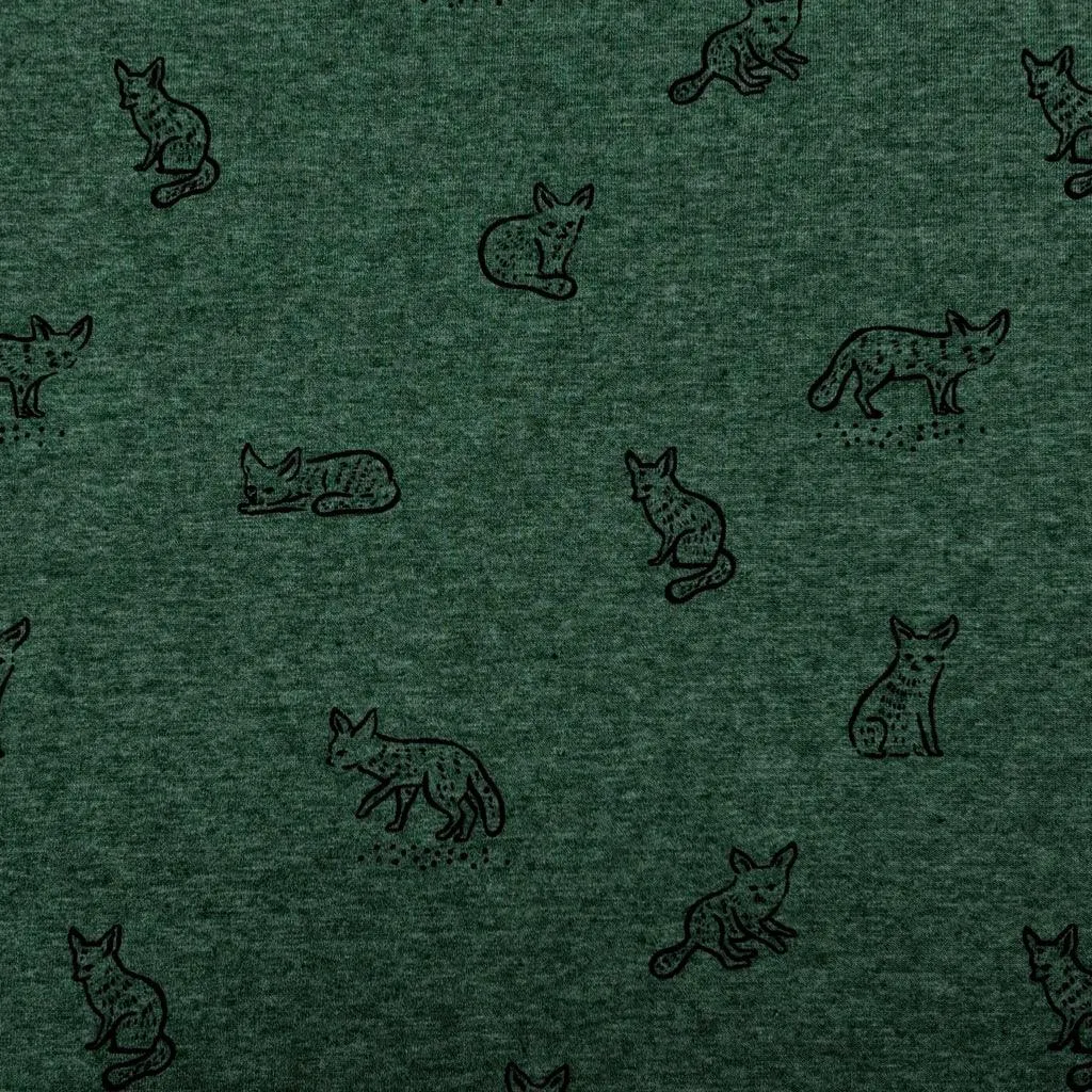 Foxes Melange Cotton Jersey Fabric