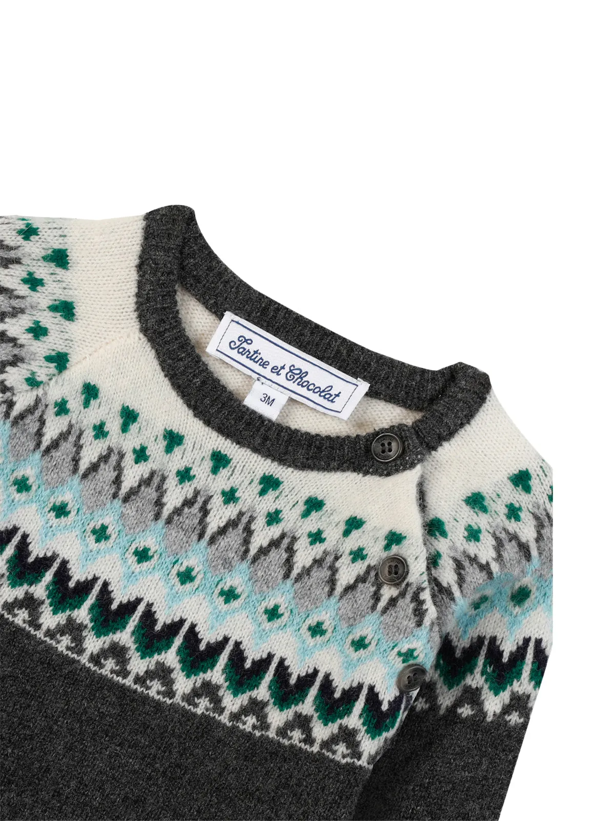 Gray Fair Isle Sweater