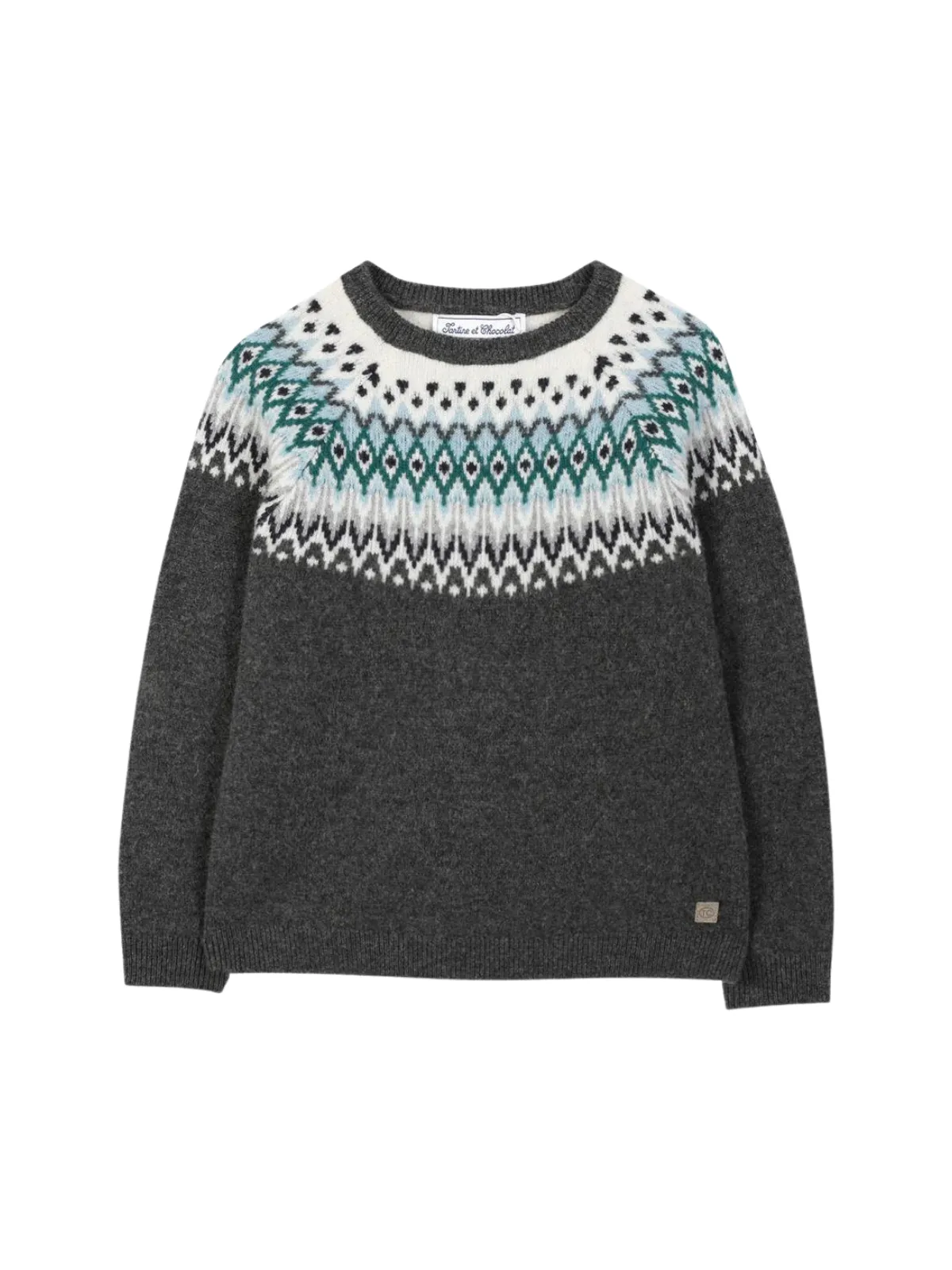 Gray Fair Isle Sweater