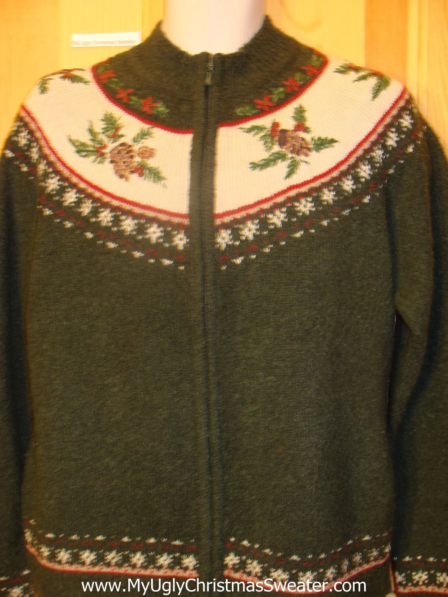 Green Nordic Fair Isle Ugly Christmas Sweater