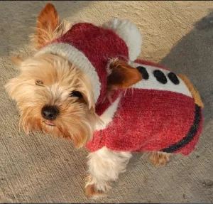 Hand Crochet Holiday Dog Sweaters -Santa