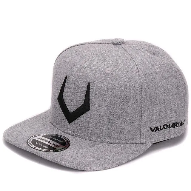 High quality grey wool snapback  3D pierced embroidery hip hop cap flat bill baseball cap for men and women