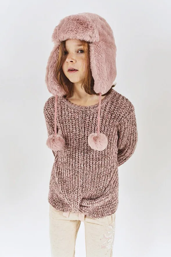 IKKS Pink Sparkly Girls Sweater