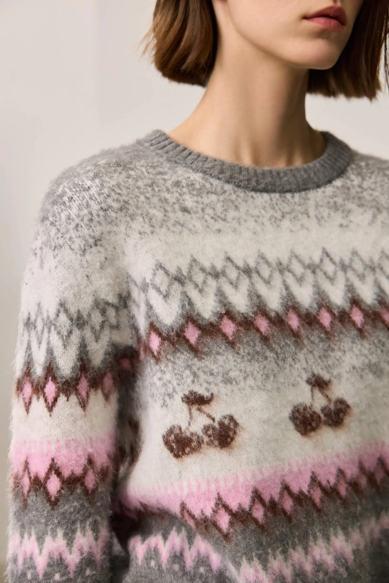 LILY Vintage Fair Isle Knit Sweater