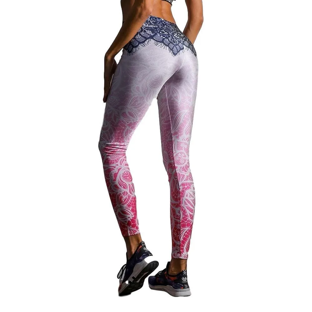 Mandala Print Mid-Waist Leggings