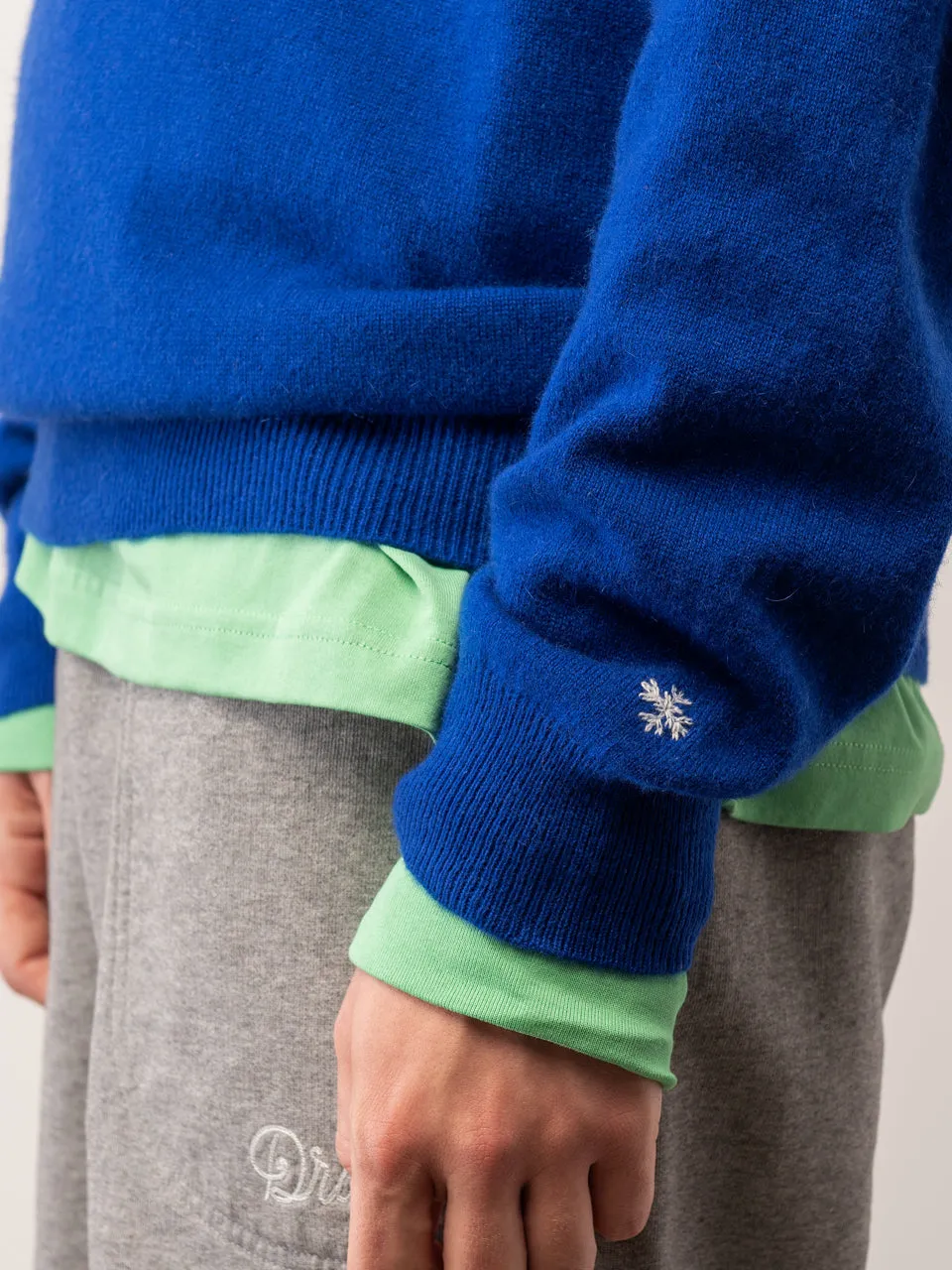 Men Crew Neck Sweater_Royal Blue