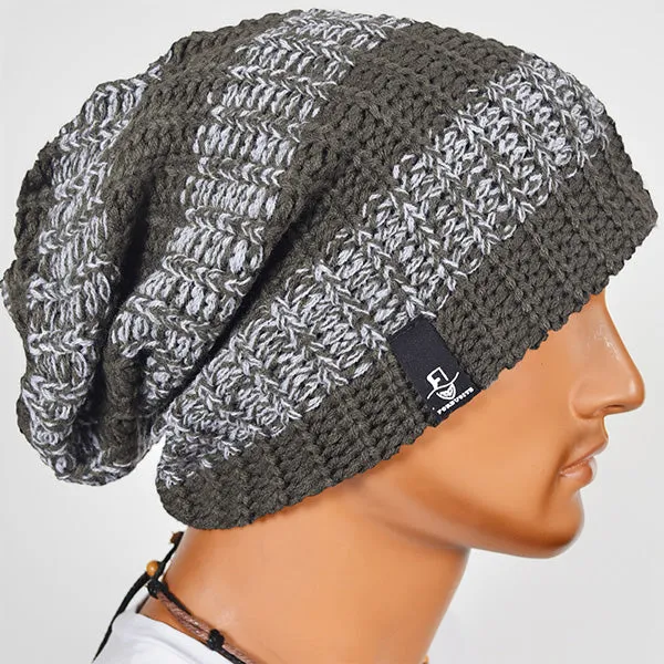 Men Knit Baggy Slouch Beanie Hat for Winter Summer B103