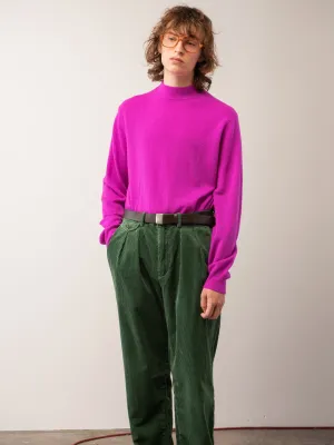 Men Mockneck Sweater_Purple