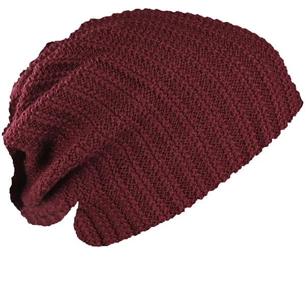 Men Oversize Baggy Knit Beanie Hat - Thin